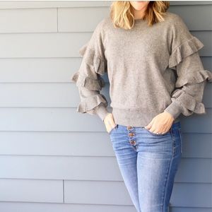 Jcrew ruffle sweater